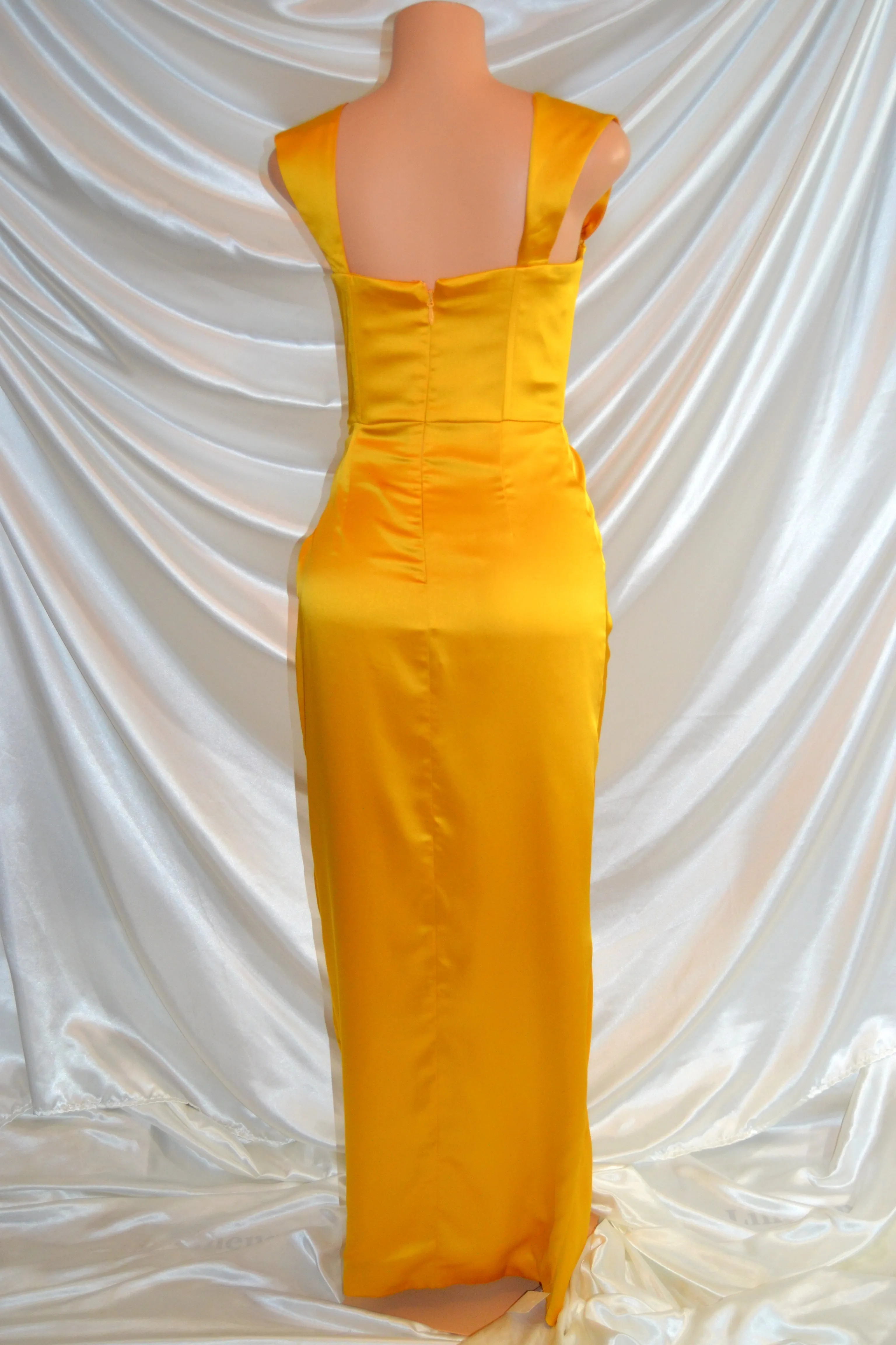 Belle Satin Corset Gown x Gold
