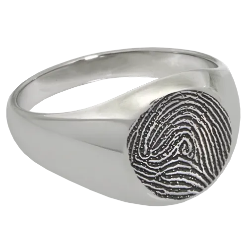Fingerprint Elegant Round Ring