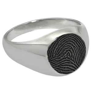 Fingerprint Elegant Round Ring